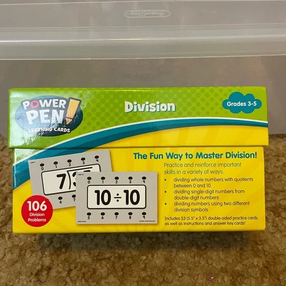Power Pen Division Learning Cards - Picture 3 of 5